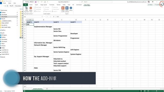 How to Create an Organizational Chart in Excel? (automatic) - FREE ADD-IN!!! смотреть онлайн