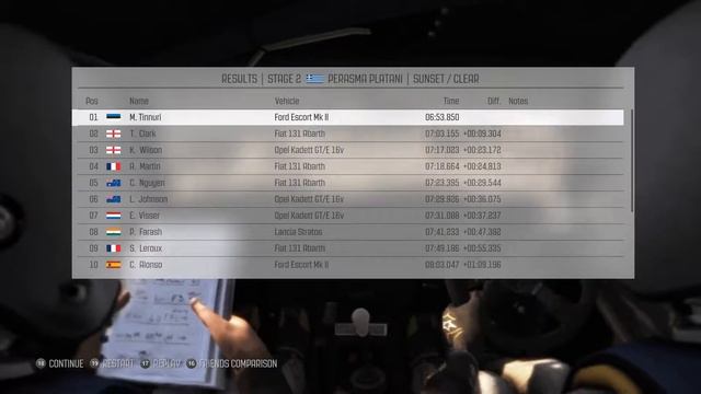 Dirt Rally Greece 4 Stages Ford Escort Mk2 смотреть онлайн