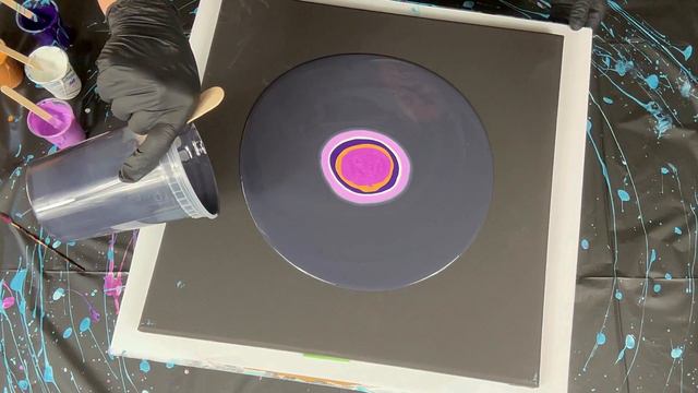 (810) FLOATING FLICK DESIGN! Two SUPER FUN Acrylic Pour Paintings! смотреть онлайн