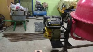 Бетономешалка с китайским двигателем.