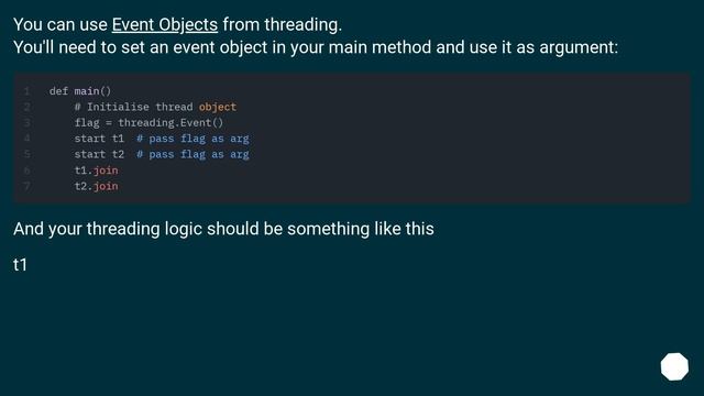 Is there a way to exit the other thread based on the value returned from another thread in python? смотреть онлайн