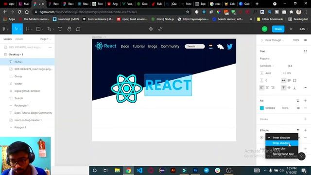 Design React js website in figma || figma tutorials for beginners || figma crash course 2021 смотреть онлайн