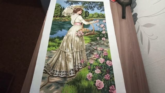 Вышивка крестиком, Joy SUNDAY Picking flowers закончена смотреть онлайн