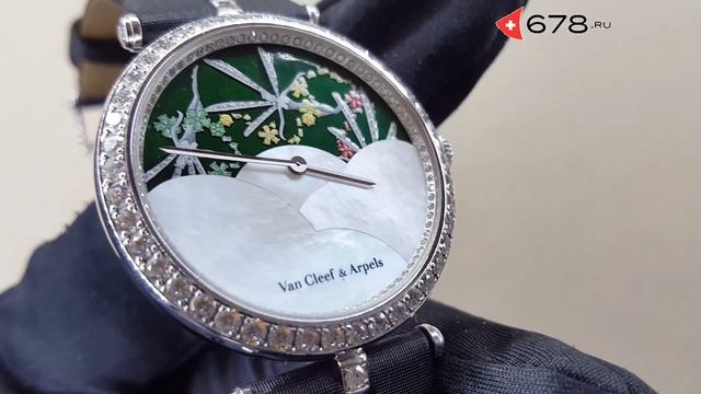 Van Cleef & Arpels Feerie Four Season white gold and diamonds women watches смотреть онлайн