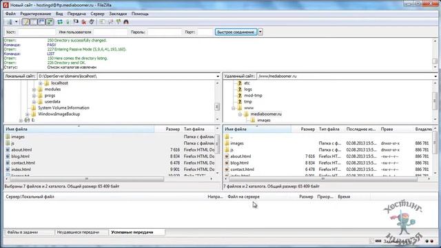 Хостинг Eskhosting.ru. Копируем файлы на свой сайт. смотреть онлайн