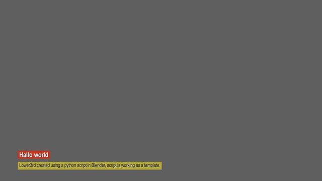 Lower3rd in Blender using python смотреть онлайн