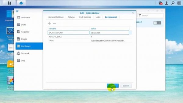 SQL 2017 Docker Synology