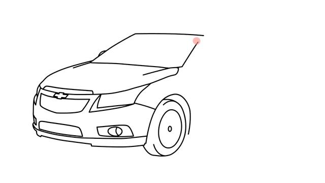 How to draw Chevrolet Cruze - Как нарисовать машину Шевроле - Cómo dibujar un coche смотреть онлайн