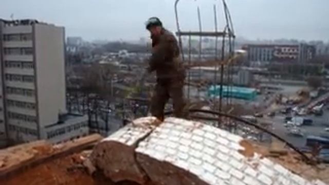 Вариант "Кодар", демонтаж кирпичной, дымовой трубы. смотреть онлайн