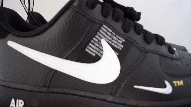 Nike Air Force 1 LV8 Utility Black / White ( Off White) Unboxing смотреть онлайн