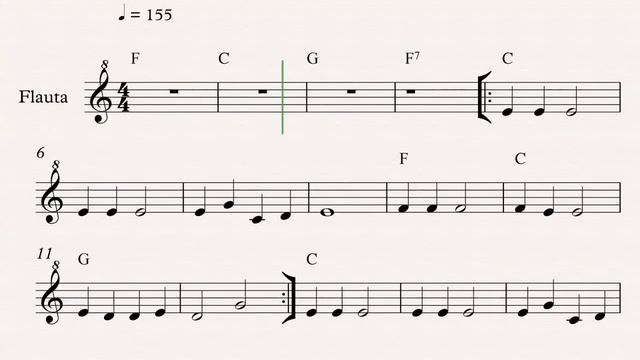 Jingle Bells con guía de Flauta. PISTA Y PARTITURA PARA FLAUTA E INSTRUMENTOS MELÓDICOS. смотреть онлайн