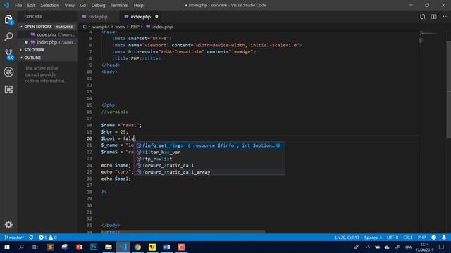 #web_coding #php #darija 2# PHP Les bases de PHP Variables darija смотреть онлайн
