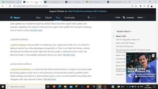 Audio Stream : Getting familiar with React V 18 смотреть онлайн