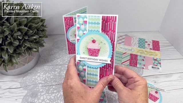 Fold Flap Mini Slimline Cards Using 6 x 6" Papers & NO SCRAPS! смотреть онлайн