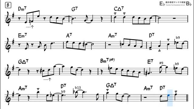 When You're Smiling - Backing Track with Sheet Music for Alto Sax смотреть онлайн