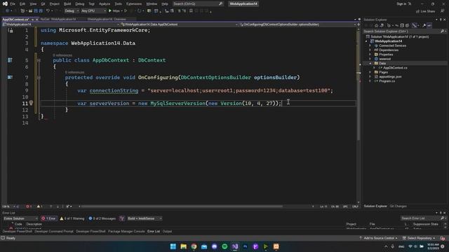 Setup MySQL in .NET 7 with Entity Framework and Pomelo library смотреть онлайн
