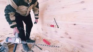 Как сделать скрытую проводку в профилированном  брусе