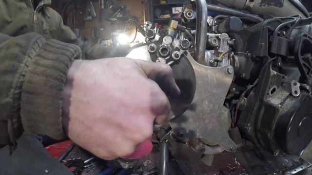 Building a Snow Bike Kit for 500cc Snowmobile Powered Scooter! смотреть онлайн