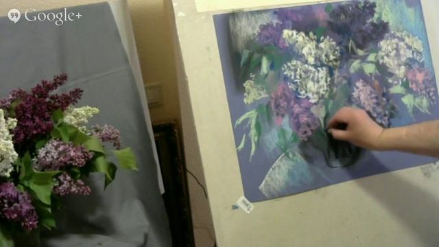 рисуем сирень пастелью с Андрем Кулагиным смотреть онлайн