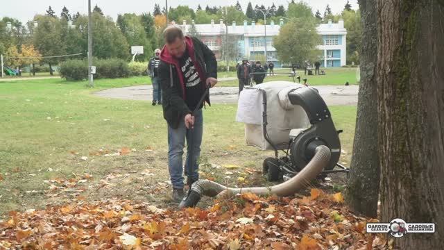 Самоходный Садовый пылесос Caiman Viro 160H в работе смотреть онлайн