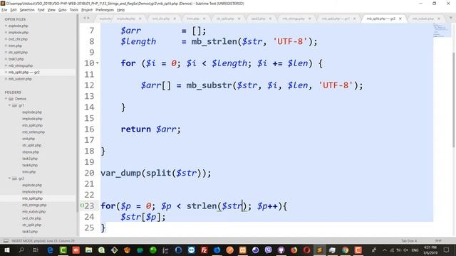 PHP, strings & Regex, 6.01.2019, p2 смотреть онлайн