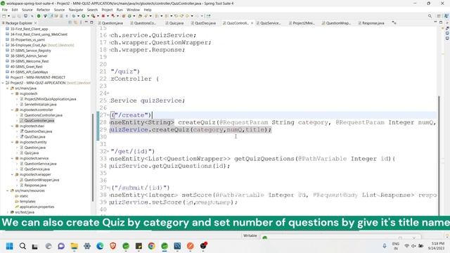 MINI QUIZ APPLICATION PROJECT | Spring Boot | RestApi смотреть онлайн