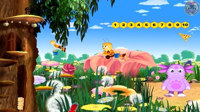 Игра Лунтик.  Подготовка к школе.  Помогаем Пчеленку .