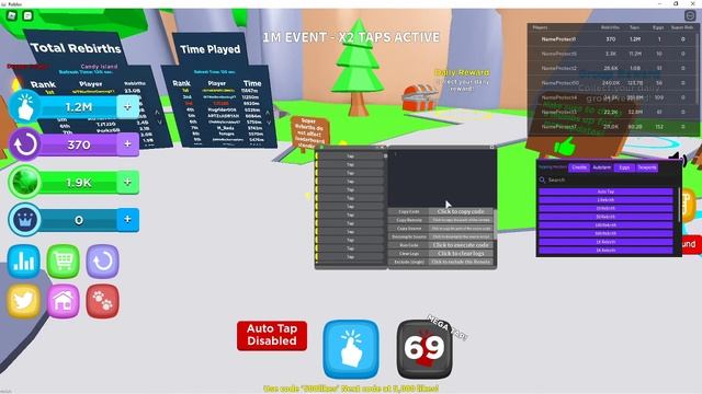 Tapping Masters Roblox script смотреть онлайн