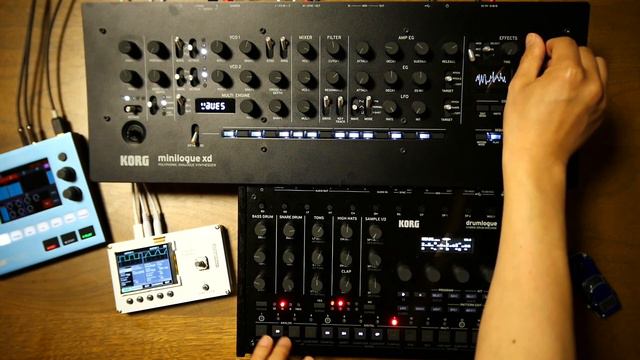 Techno Jam #17: Korg Minilogue Xd, Drumlogue, NTS-2, 1010music Bluebox