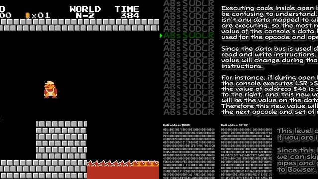 Super Mario Bros.: [TAS] "Arbitrary Code Execution" in 1:15.442 смотреть онлайн