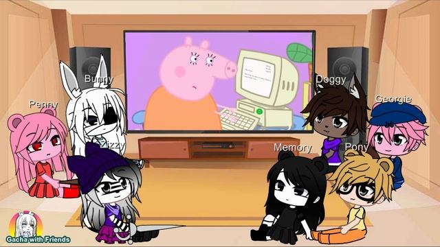 |Gacha Club| ? Piggy characters react to Piggy Memes - Peppa & Roblox Piggy Funny Animation Bomber смотреть онлайн