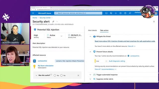 AzureFunBytes Episode 57 - Securing @Azure with @shehackspurple смотреть онлайн