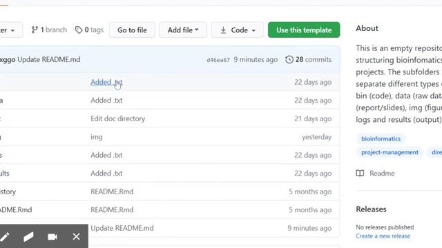 Bioinformatics 04: Creating a GitHub repository and editing markdown files. смотреть онлайн