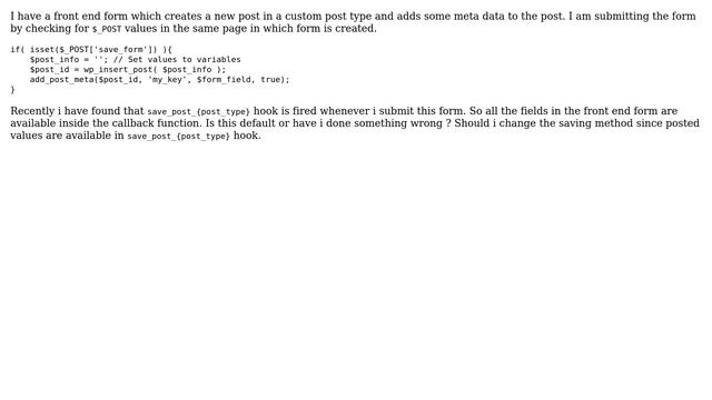 Wordpress: `save_post` hook called on inserting new post from front end смотреть онлайн