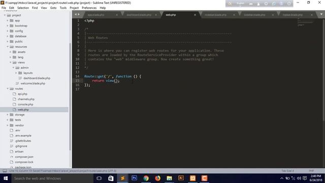how to make admin template partition in laravel project example смотреть онлайн