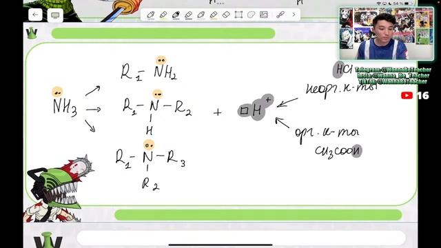 ВСЯ ХИМИЯ 11 КЛАСС ЕНТ Амины / Аминокислоты WannaBeTeacher Усенов Улан смотреть онлайн