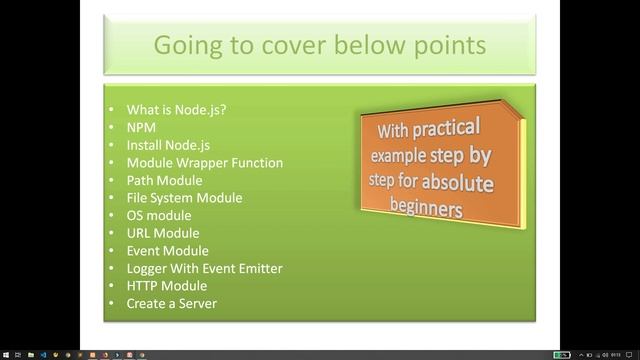 Nodejs topics going to cover in this tutorials [Part-2] смотреть онлайн