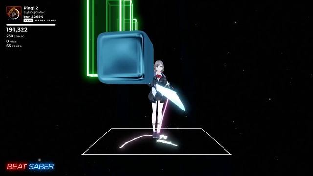 【BeatSaber】Ping! 2 / Exyl【低スペックPCとOculus Quest 2だけでトラッキング】 смотреть онлайн
