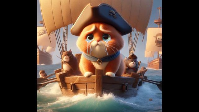 😿CUTE SAD CAT GOT TO THE EVIL PIRATES🏴☠️#cats #cat #funny #kitten #cute #pirates смотреть онлайн
