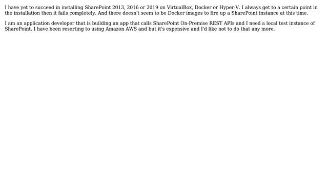 Sharepoint: Guide for installing SharePoint 2013, 2016, 2019 on Docker, Hyper-V or VirtualBox смотреть онлайн