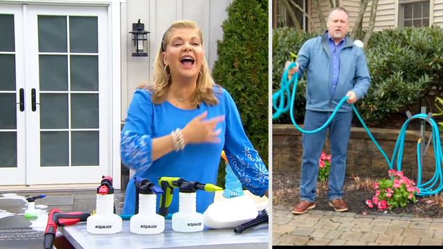 Aqua Joe 50' Expandable Garden Hose with On & Off Valve on QVC смотреть онлайн