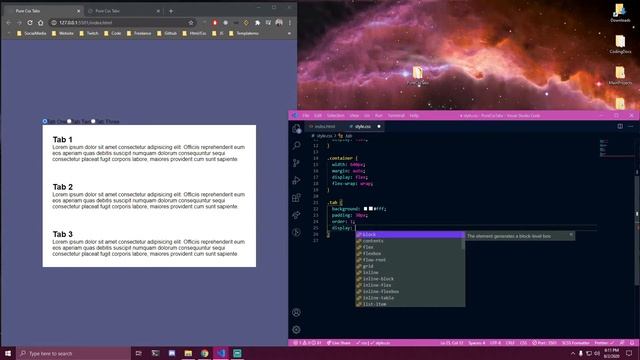 Tabs Pure Css смотреть онлайн