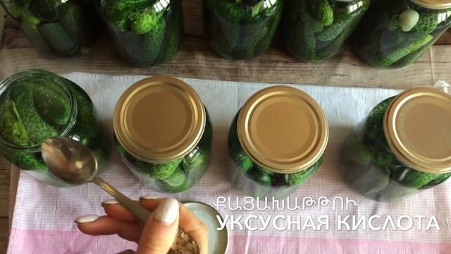рецепт хрустящих маринованных огурцов на зиму в банках со стерилизацией/շատ համեղ խրթխրթան վարունգ смотреть онлайн