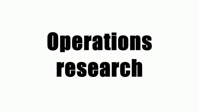 Operations research смотреть онлайн