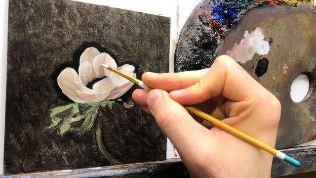 Anemone Flower Painting | 4K Painting Demonstration смотреть онлайн