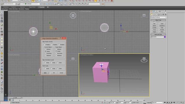 3d max. Как выравнивать объекты относительно друг друга смотреть онлайн