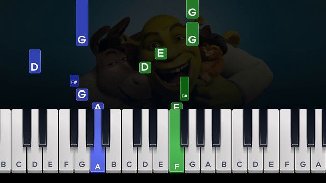 Shrek - Welcome to Duloc EASY PIANO TUTORIAL смотреть онлайн