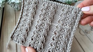 Вяжется на одном дыхании! Узор спицами для кардигана, жилета или джемпера