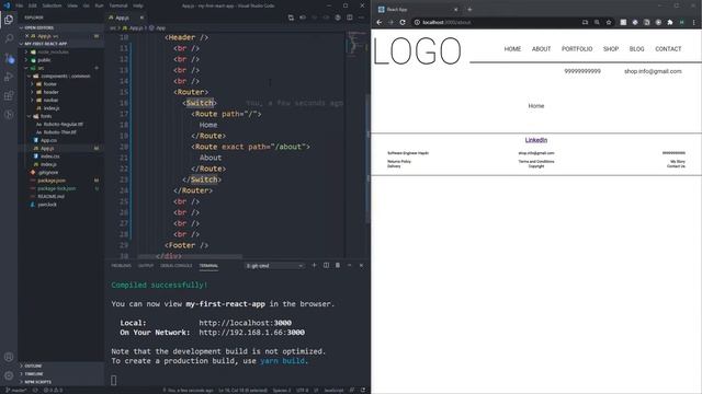 React Router Tutorial | How to use React Router (react-router-dom) смотреть онлайн