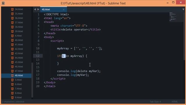 Javascript Tutorial 48: delete operator смотреть онлайн